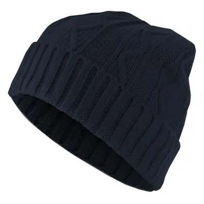 Čepice Beanie Cable Flap - modrá