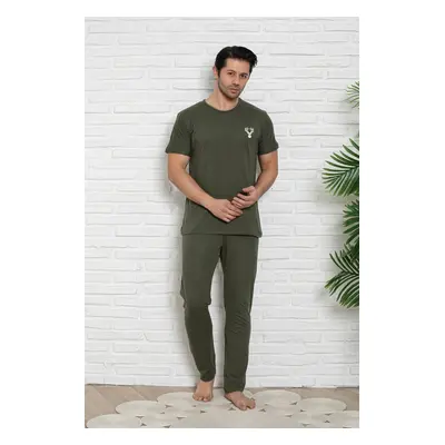 Trendyol Khaki Regular Fit Knitted Pajama Set