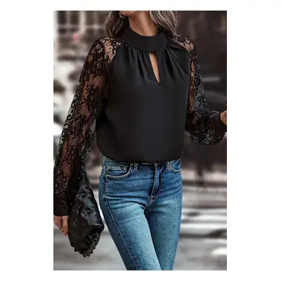 Trendyol Black Lace Sleeve Detail Blouse