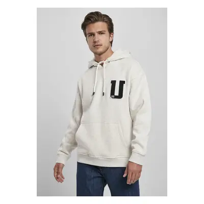 Oversized Frottee Patch Hoody světle šedá