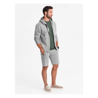 Ombre Men's sweatshirt set unbuttoned sweatshirt + shorts