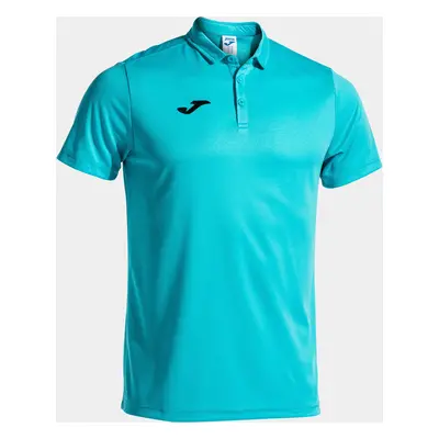 Pánské polo tričko Joma Polo Shirt Hobby S/S Fluor Turquoise