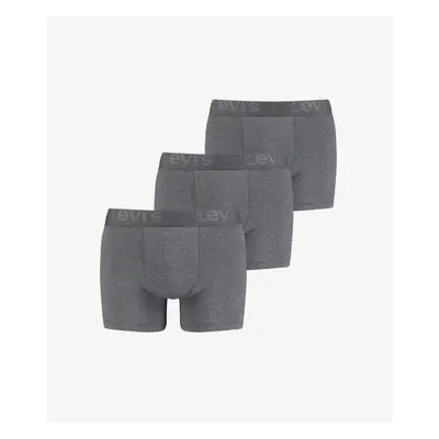 3PACK pánské boxerky Levis šedé