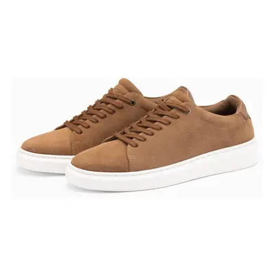 Ombre Classic men's soft suede sneaker shoes - light brown