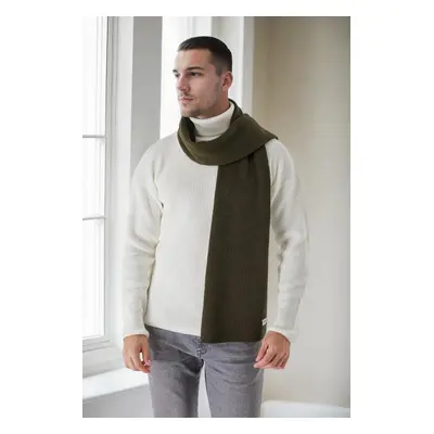 49766 Dewberry Knitted Mens Scarf-Khaki