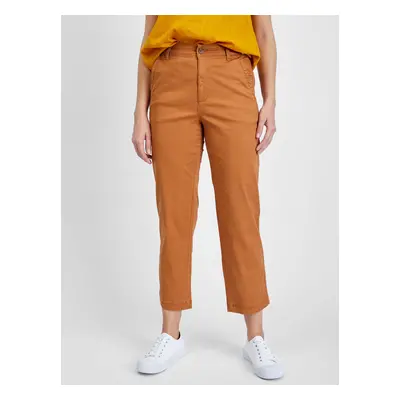 GAP Kalhoty khaki girlfriend high rise - Dámské