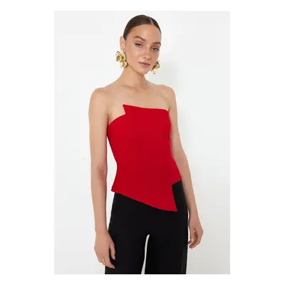 Trendyol Red Body-Sitting Woven Bustier