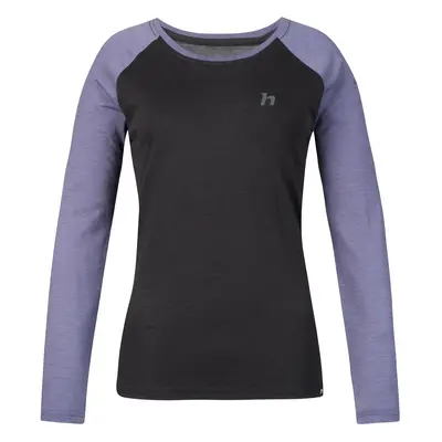 Dámské tričko s dlouhým rukávem Hannah LESLIE L/S anthracite/wisteria