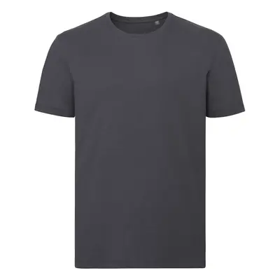 Dark Grey Men's T-shirt Pure Organic Russell