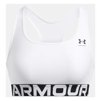 Dámská podprsenka Under Armour UA HG Mid Branded-WHT - Dámské