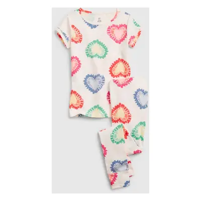 GAP Dětské pyžamo kids organic heart pj set - Holky