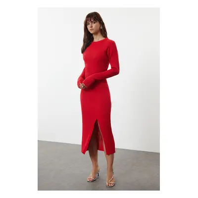 Trendyol Red Crop Knitwear Bottom-Top Set