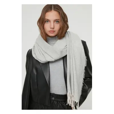 Trendyol Light Gray Soft Textured Women's Scarf