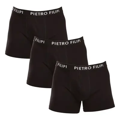 3PACK pánské boxerky Pietro Filipi černé