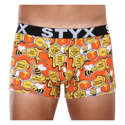 Pánské boxerky Styx art sportovní guma včelky