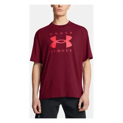 Pánské tričko Under Armour UA HW OS Branded SS-RED - Pánské