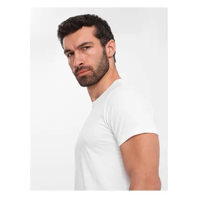 Ombre Men's BASIC classic cotton T-shirt - white