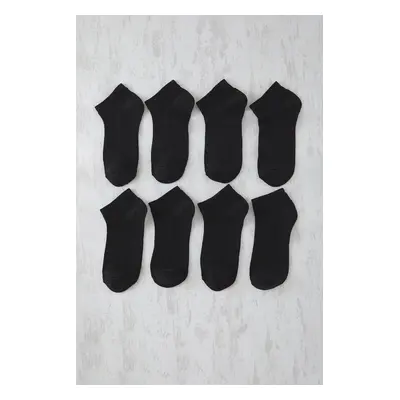 Trendyol Black Unisex 8-Pack Short-Invisible Summer Cotton Breathable Socks