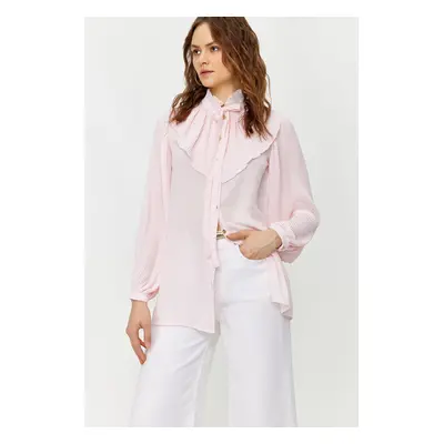 Trendyol Powder Frilly Chiffon Woven Shirt