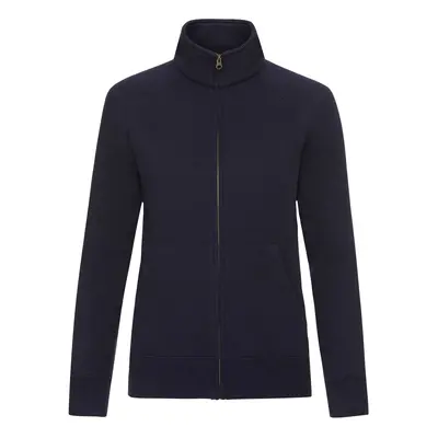 Navy blue women's sweatshirt with stand-up collar Fruit of the Loom