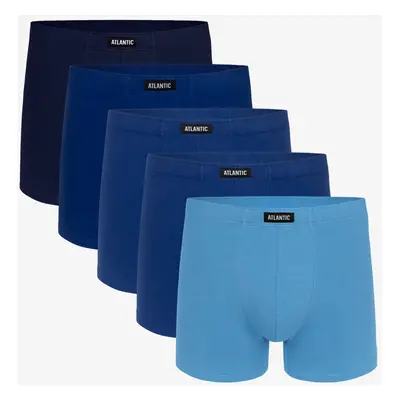 Pánské boxerky ATLANTIC 5Pack - odstíny modré