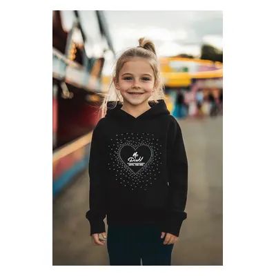 Trendyol Black Girl Heart Cotton Knitted Sweatshirt