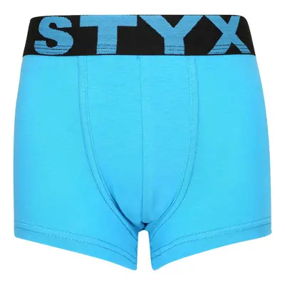 Dětské boxerky Styx sportovní guma světle modré