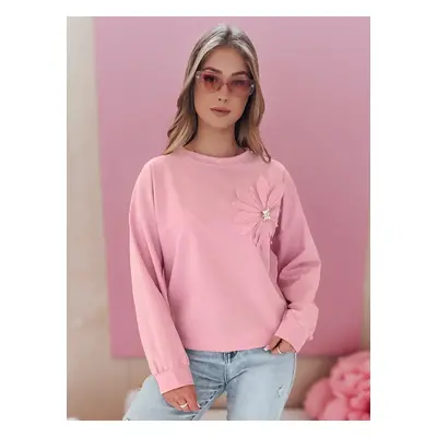 Bluza damska oversize FLORINE różowa Dstreet