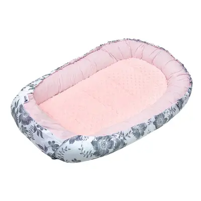 Medi Partners Baby cocoon/nest – Berry + pink Minky