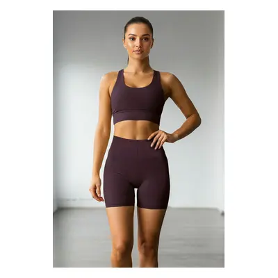 Trendyol Dark Plum Recovery Knitted Sports Shorts/Short Leggings