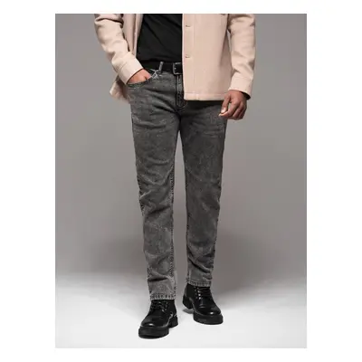 Ombre Men's classic washed REGULAR FIT jeans - gray