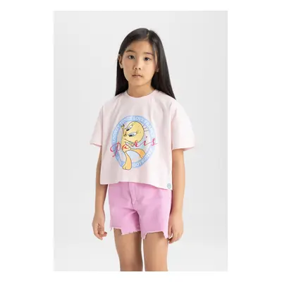 DEFACTO Girls Looney Tunes Crew Neck Short Sleeve T-Shirt