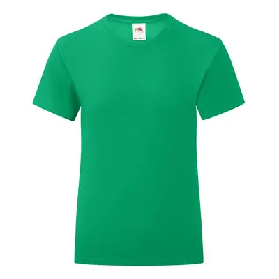 Iconic Fruit of the Loom Girls' Green T-shirt