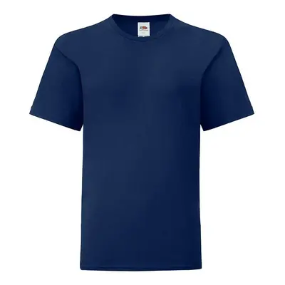 Navy blue children's t-shirt in combed cotton Fruit of the Loom