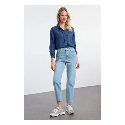 Trendyol Blue High Waist Mom Jeans