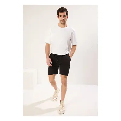 Trendyol Black Regular/Normal Cut Basic Cardigan Stitched Shorts & Bermuda