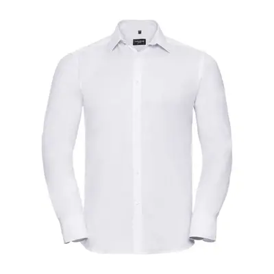 Men's Long Sleeve Herringbone Shirt Russell