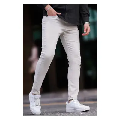 Madmext Men's Stone Color Canvas Slim Fit Trousers