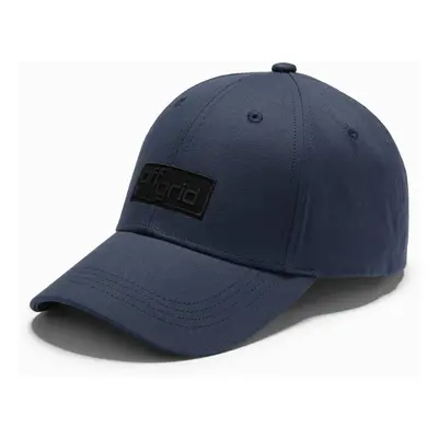 Ombre Men's baseball cap with rectangular patch - navy blue