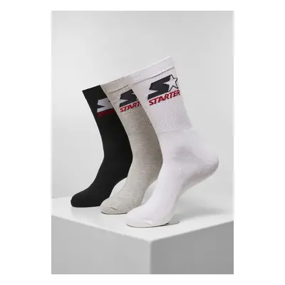 Starter Crew Socks heathergrey/black/white