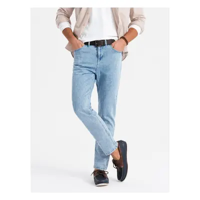 Ombre Marbled men's CARROT FIT denim pants - light blue