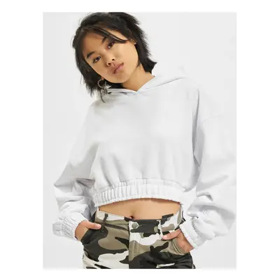 Crop mikina DEF Hoody - bílá