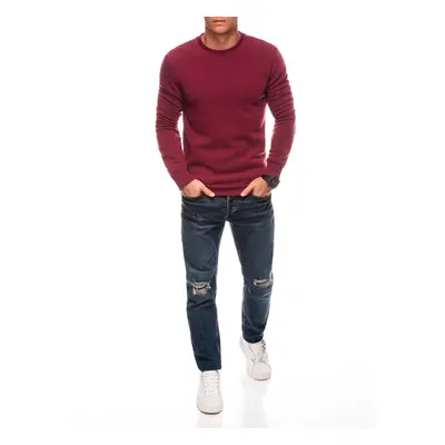 Edoti BASIC men's uniform round neck sweatshirt - maroon