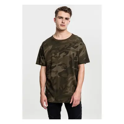 Camo Oversized Tee olivové camo