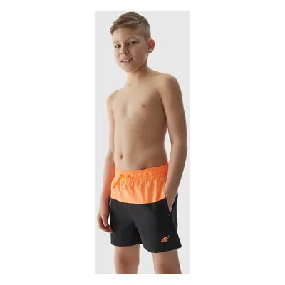 Chlapecké plážové šortky typu boardshorts 4F - oranžové