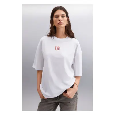 GRIMELANGE SOULING 100% Cotton Women's T-Shirt White t-shir