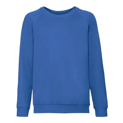 Niebieska bluza dziecięca Raglan Sweat Fruit of the Loom