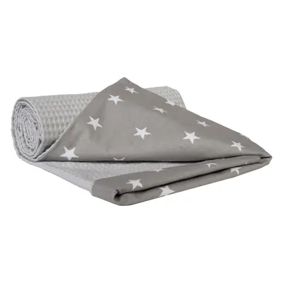 Medi Partners Blanket cotton + cotton Wafel – Stars + gray Wafel