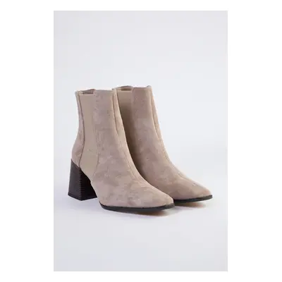 Trendyol Mink Thick Block Heel Women's Ankle Boots