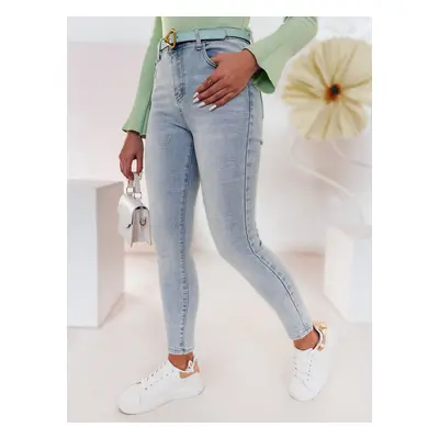 Spodnie damskie jeansowe skinny w serca JENIVIA niebieskie Dstreet